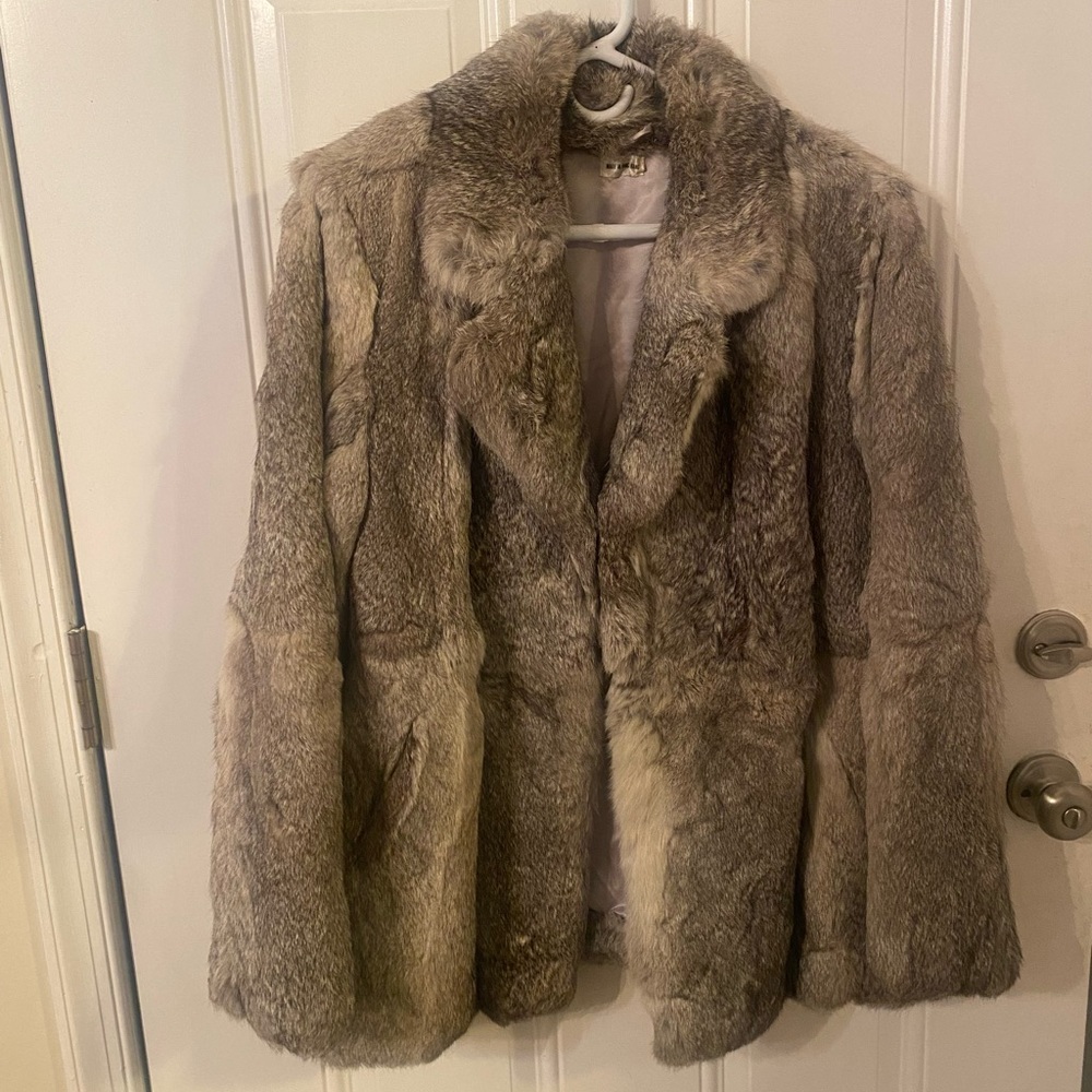 100% Rabbit fur coat with satin lining (women’s)